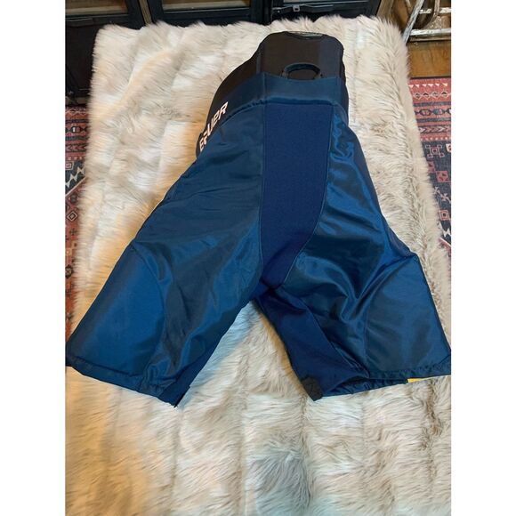 NWT Bauer Hockey Pants Jr. Preds Navy / Yellow Thermo Max Junior Large - Picture 4 of 10
